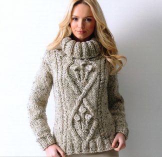 Alternative view of Mega Chunky Cable Sweater JB111
