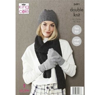 Alternative view of King Cole Sweater, Hat, Scarf & Gloves DK 5491