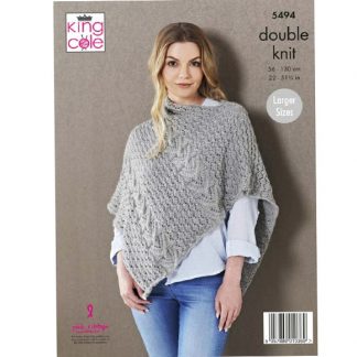 King Cole Ladies Poncho and Tunic DK 5494