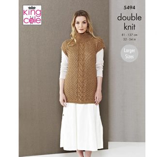 Alternative view of King Cole Ladies Poncho and Tunic DK 5494