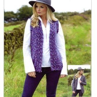 JCB Ladies Chunky Cardigan & Waistcoat JB427