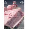 King Cole Crochet Bolero Hat and Pram Blanket 3258