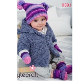 Alternative view of King Cole 9391 DK - Blanket, Hat, Mitts and Bootees