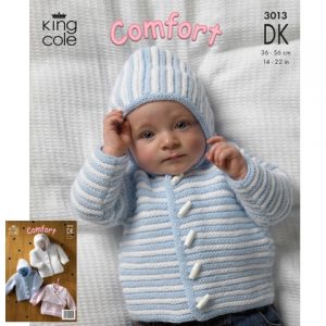 King Cole 3013 Jacket, Sweater and Body Warmer in Comfort DK