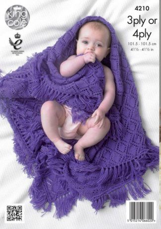 Alternative view of King Cole 4210 4ply -  Baby Shawls