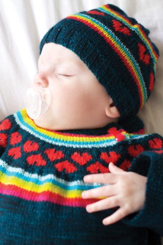 Tin Can Knits I Heart Rainbows Sweater & Hat