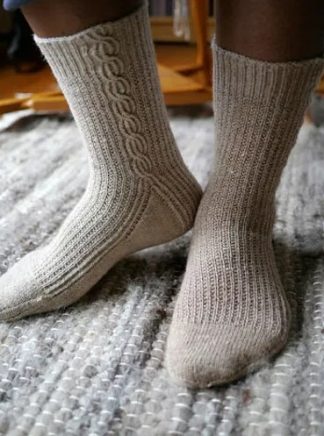 Waffle Creams Socks by Knitspot