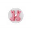 ABC Buttons Pink Bunnies Loose 14mm