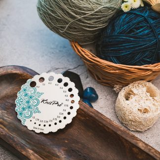 Sterling Silver Plated Needle Gauge - The Mindful Collection by KnitPro