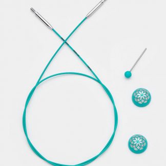 Interchangeable Cables - Swivel or  Fixed Teal - The Mindful Collection by KnitPro - 60cm, Swivel