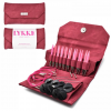 Blush 9cm (3.5") Interchangeable Needle Set - Crimson Denim Case by Lykke