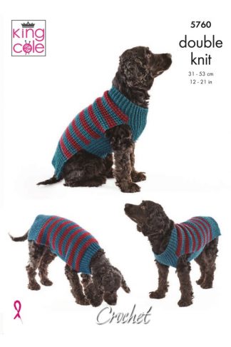 Dog Coats Crochet 5760 by King Cole
