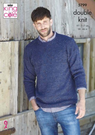 Mens Round & V-Neck Sweaters 5799 by King Cole
