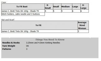 Alternative view of JB076 Cape Hat & Scarf by James C Brett