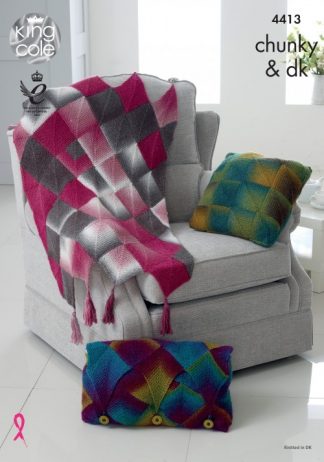 Cushions and Throws 4413 DK and Chunky by King Cole
