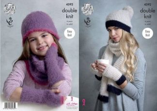 Snood Hats Mitts and Scarf 4592 DK by King Cole