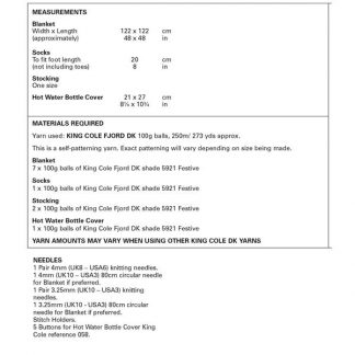 Alternative view of Blanket, Socks, Stocking and Hot Water Bottle Cover 5942 DK by King Cole