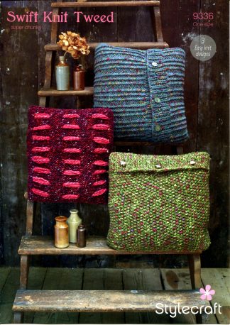 Stylecraft 9336 Super Chunky - 3 Cushion Cover Designs