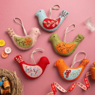 Alternative view of Folk Birds Felt Craft Kit by Corinne Lapierre