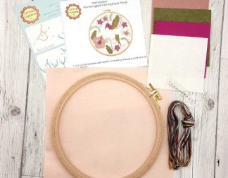 Alternative view of Hummingbird Felt Embroidery Hoop Kit by Corinne Lapierre