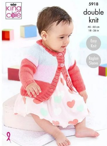 KC5918 DK Sweater Hat and Cardigan by King Cole