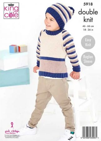 Alternative view of KC5918 DK Sweater Hat and Cardigan by King Cole